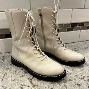 J. Crew leather combat style boots